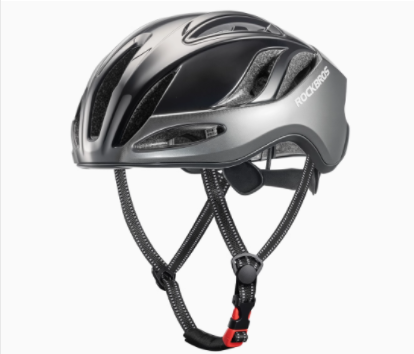 ROCKBROS casco de bicicleta urbano ajustable color negro titanio sobre fondo blanco