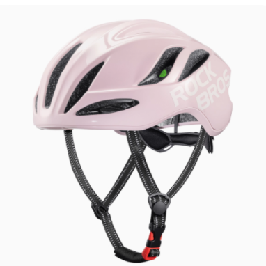 ROCKBROS casco de bicicleta urbano ajustable color rosa sobre fondo blanco