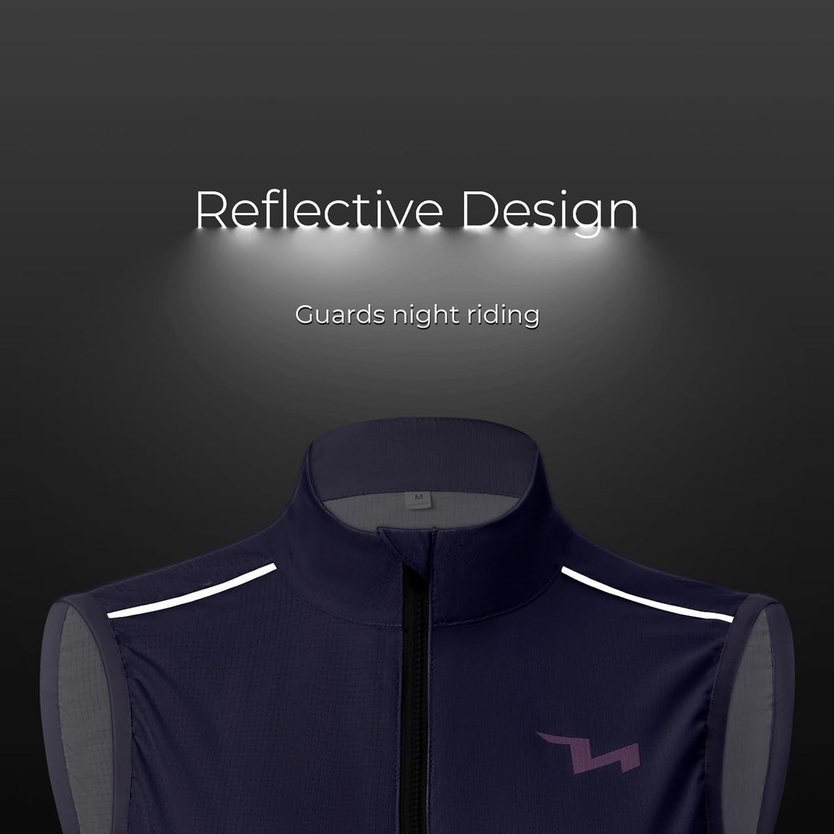 ROCKBROS chaleco de ciclismo para mujer cortavientos con diseño reflectante para paseos nocturnos