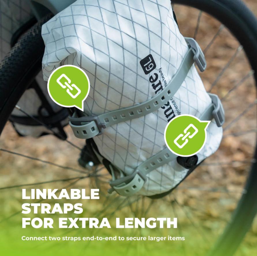 ROCKBROS cinturones de bikepacking multiusos conectados entre si para fijar una bolsa de bicicleta