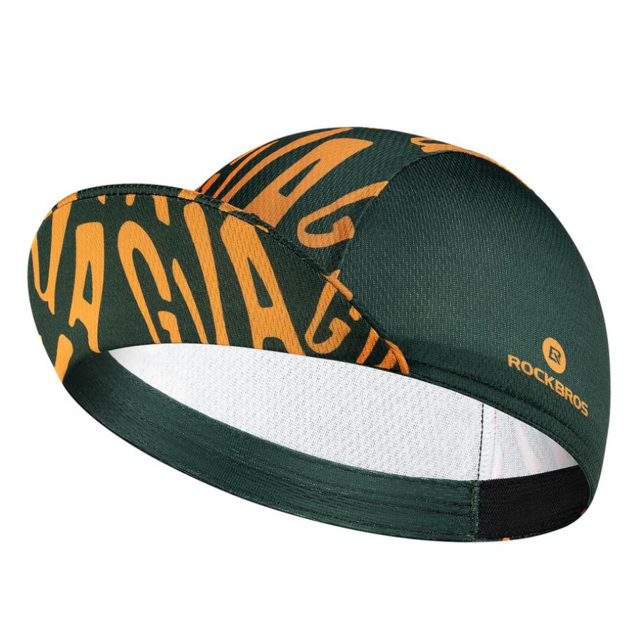 ROCKBROS gorra de ciclismo verano en tonos naranja y verde con estampado de letras