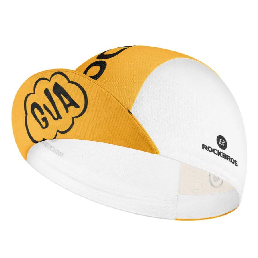 ROCKBROS gorra de ciclismo verano en tonos naranja y blanco con estampado
