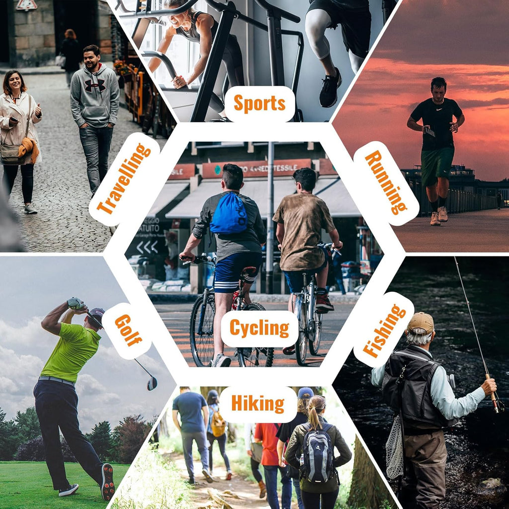 ROCKBROS gorra de verano para bicicleta collage con múltiples escenas de uso para deportes y actividades al aire libre