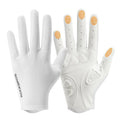 ROCKBROS guantes de bicicleta blanco con función táctil sobre fondo blanco
