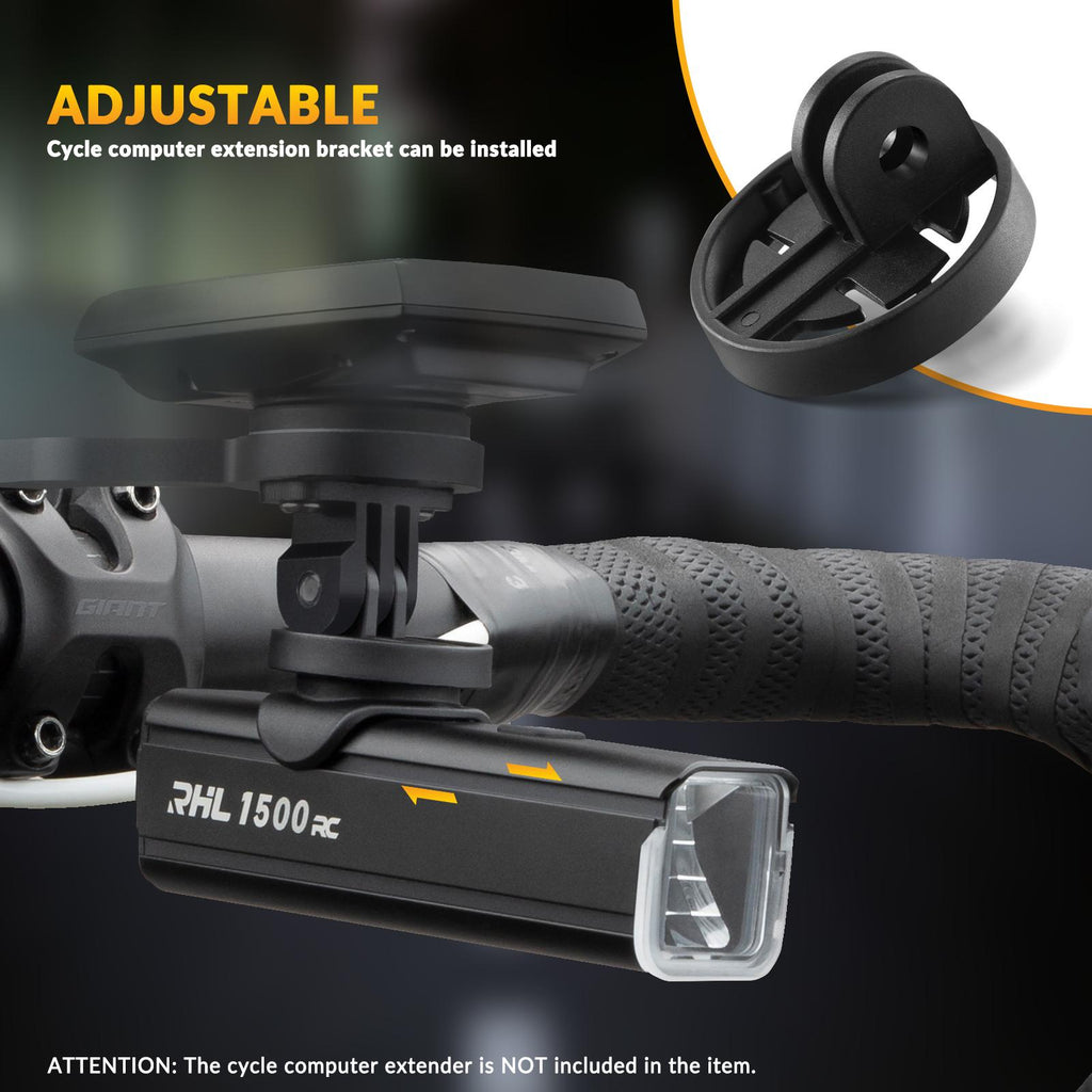 ROCKBROS luz delantera para bicicleta con soporte ajustable para manillar