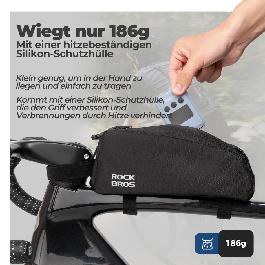 ROCKBROS mini bomba de aire eléctrica ligera de 186 gramos con funda de silicona anti calor