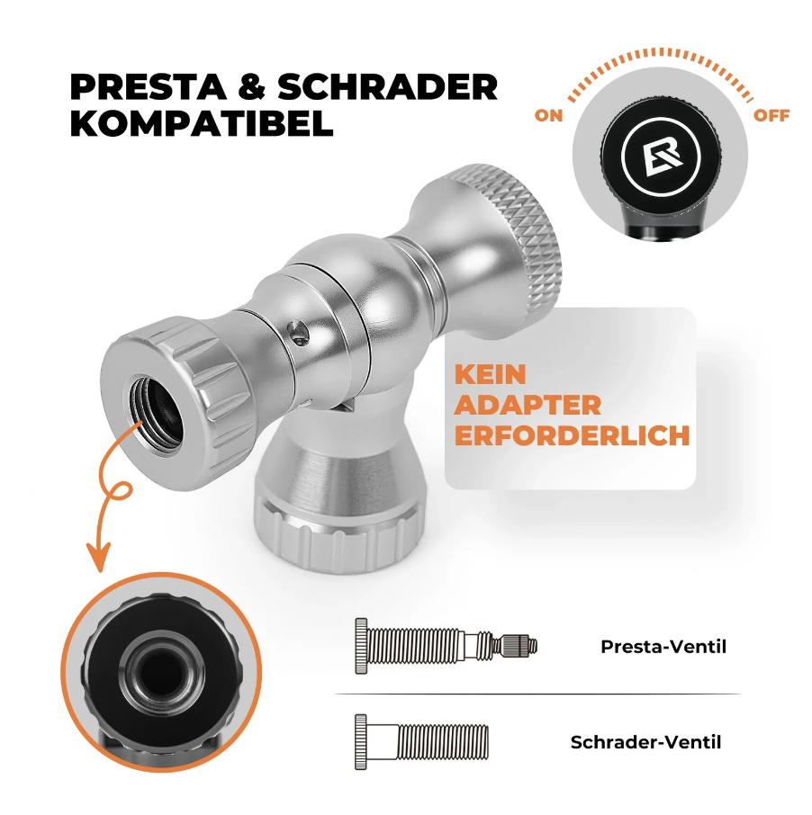 ROCKBROS mini inflador de bicicleta co2 compatible con válvulas presta y schrader sin adaptador