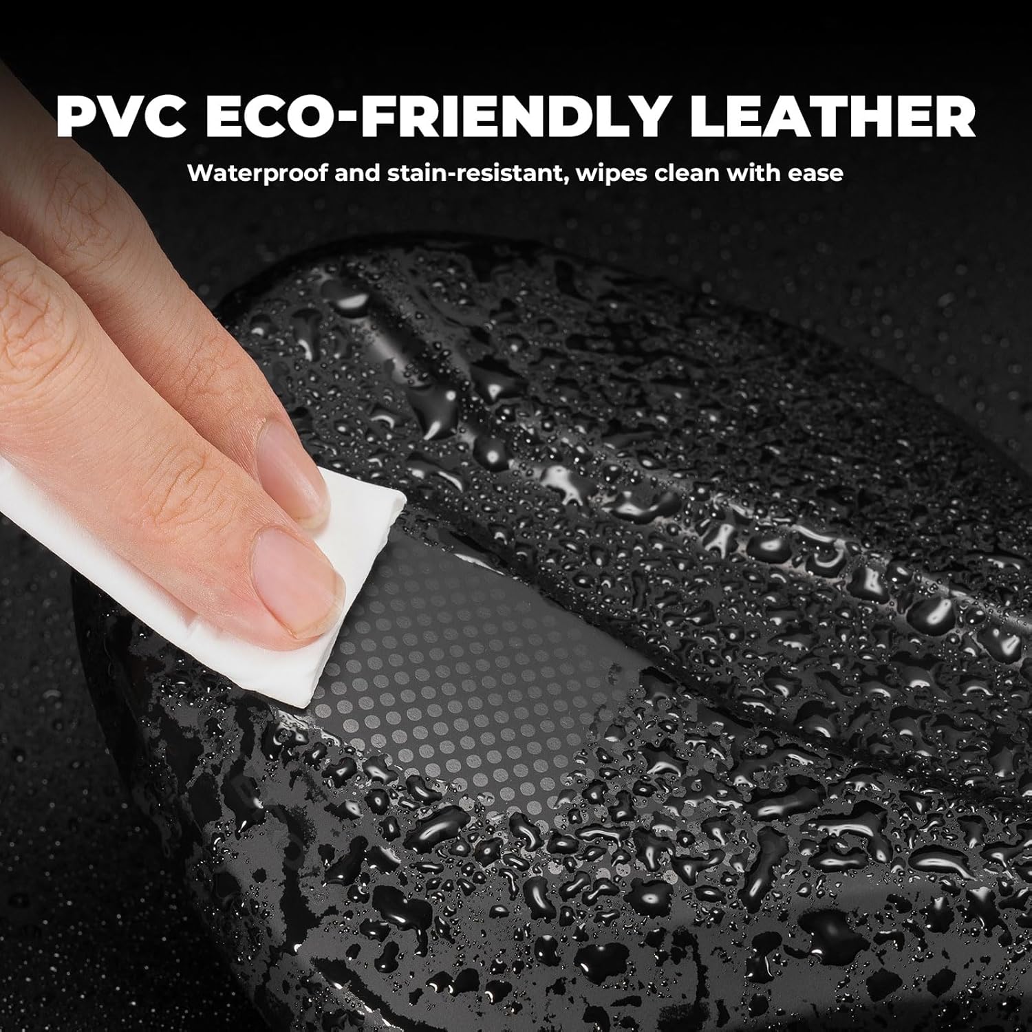 ROCKBROS sillín de bicicleta con superficie de piel pvc impermeable limpiada por una mano