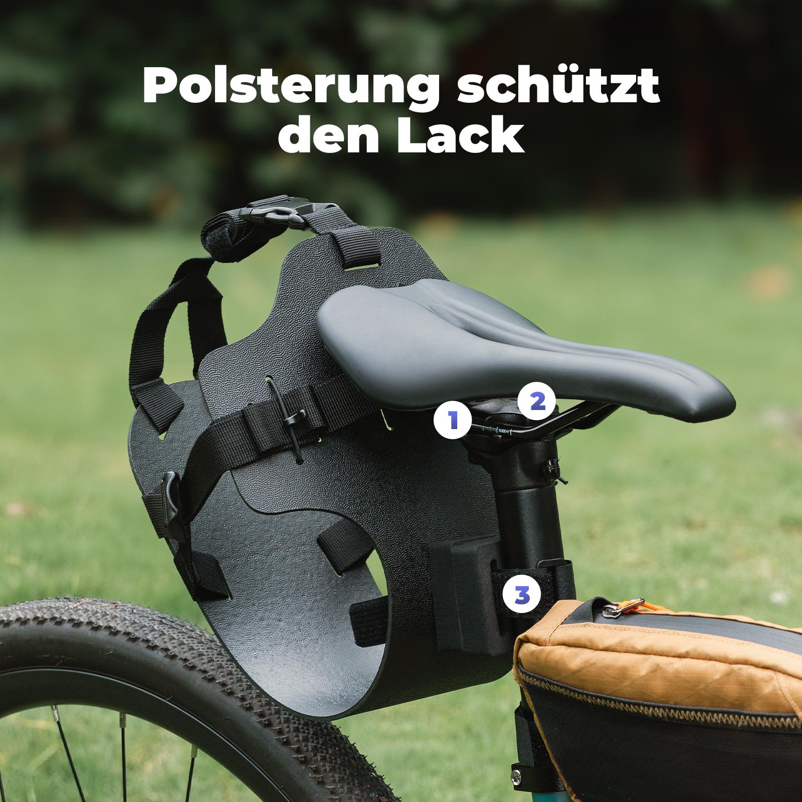 ROCKBROS soporte para alforja trasera con acolchado para proteger la pintura de la bicicleta