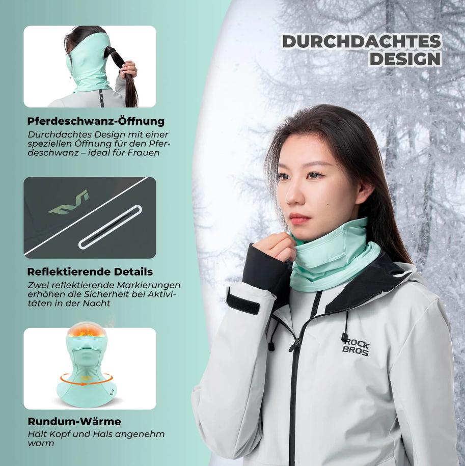 ROCKBROS gorro de invierno para mujer con apertura para cola de caballo usado por mujer