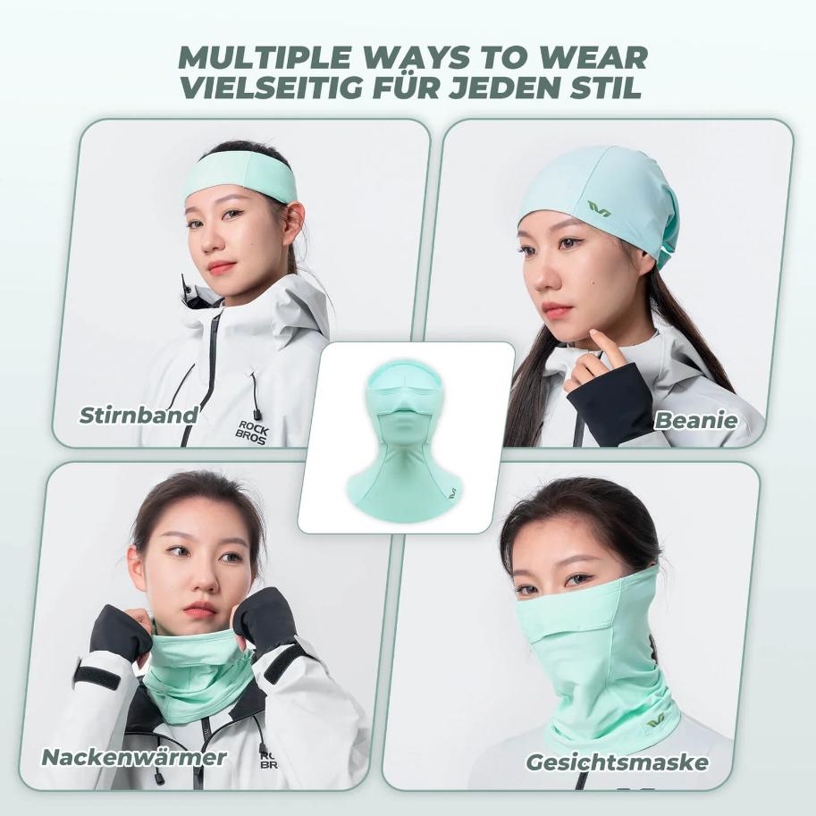 ROCKBROS gorro de invierno para mujer muestra sus multiples formas de llevarlo